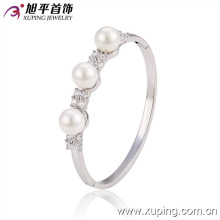 Fashion Silver Special Zircon Bangle with Shell Bead